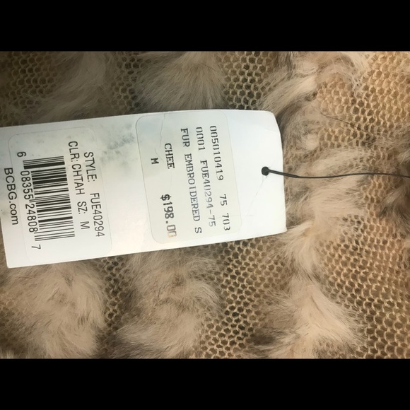 BCBG Max Azria Rabbit Fur Jacket size M - Picture 6 of 8
